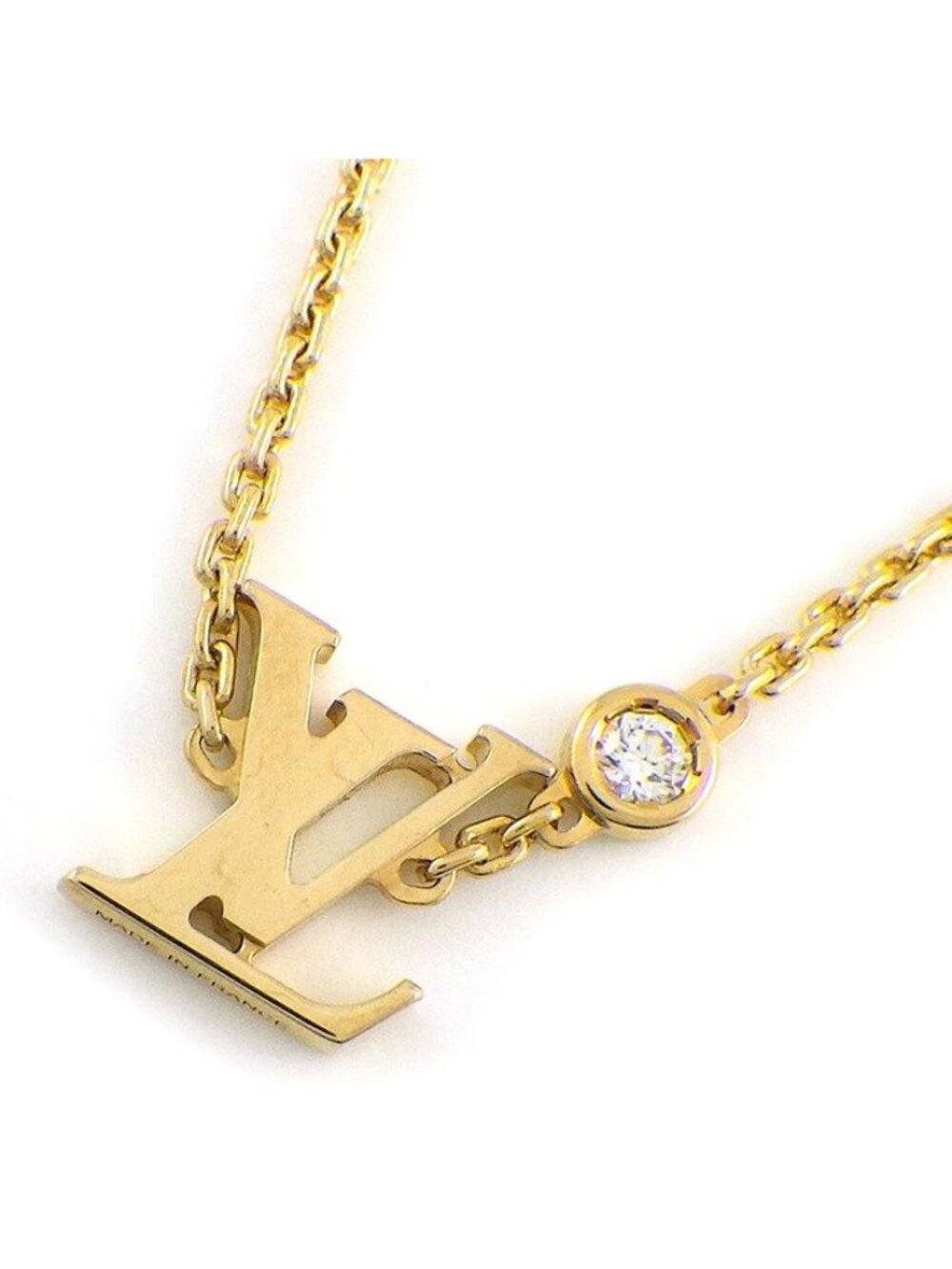 Louis Vuitton Necklace Idylle Blossom LV Monogram Diamond 18K Yellow Gold